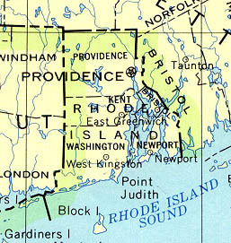 Mapa Político de Rhode Island