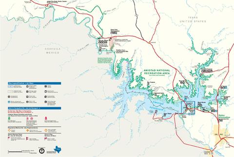 Amistad National Recreation Area Park Map
