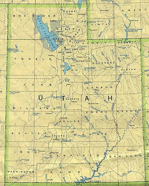 Political Map of Utah, United States