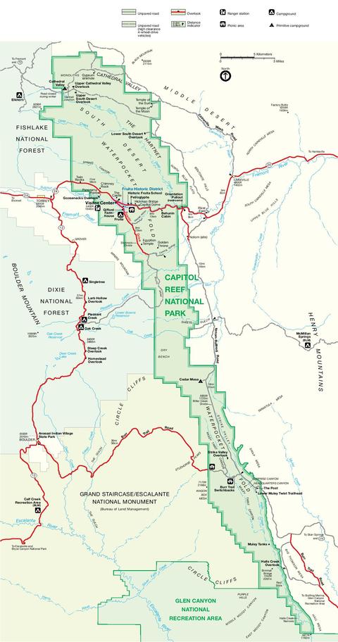 Capitol Reef National Park Map