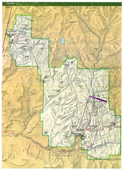 Mapa del Parque Nacional Zion