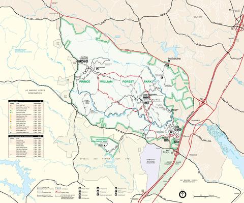 Prince William Forest Park Map
