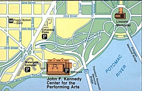 John F. Kennedy Center for the Performing Arts Area Map