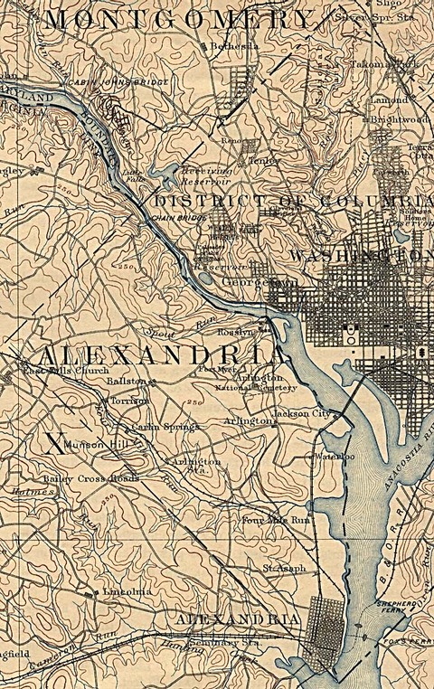Washington D.C. Western Section with Alexandria, Virginia 1894