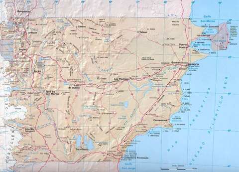 Mapa de la Provincia del Chubut, Argentina