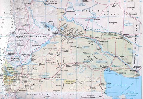 Map of the Province of Río Negro, Argentina