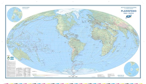 Mapa Planisferio Físico Político del mundo Mapa Planisferio Físico Político del mundo