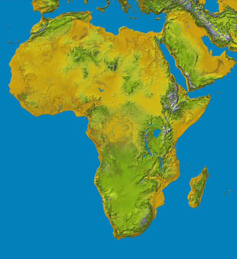 Topography of Africa 