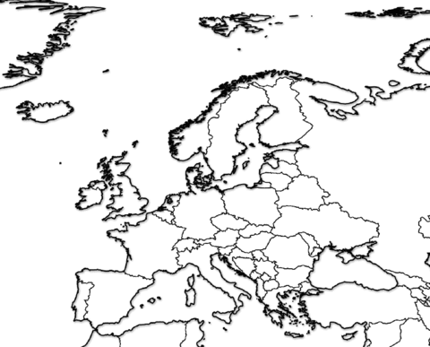 Europe outline map