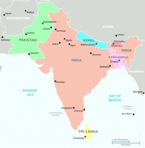 South Asia Map