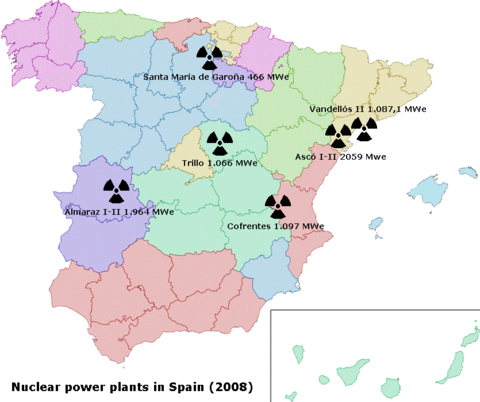Nuclear power plants in Spain 2008