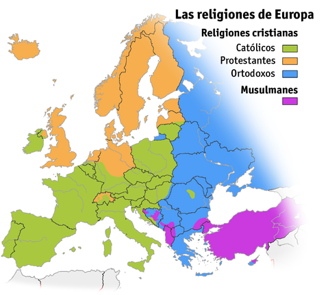 The religions in Europe 