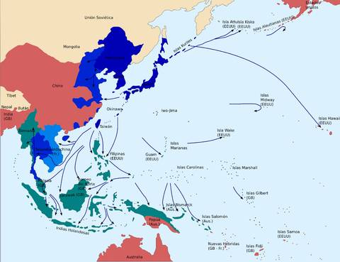 Avance japonés entre 1937 y 1942