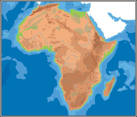 Geographycal map of Africa 