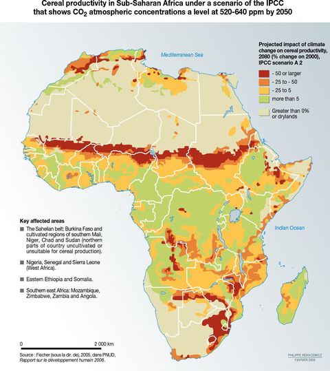 Climate change impacts for agriculture in Africa