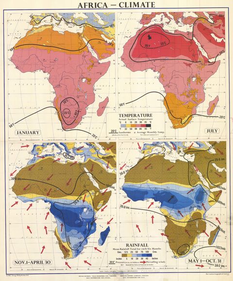 Clima, temperatura y precipitación en África 