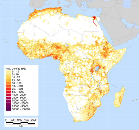 Population Density for Africa