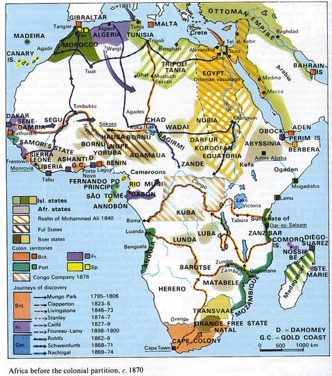 Africa before the colonial partition c. 1870