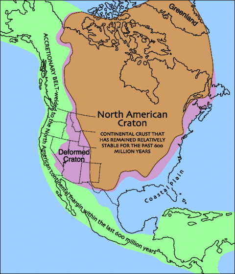 Cratón o cratógeno de América del Norte 