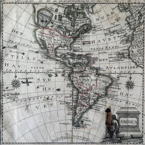 Map of America circa 1770