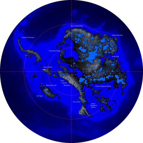 Antarctica without ice sheet 