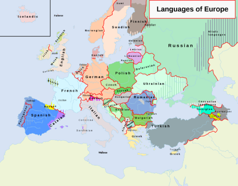 Distribution of languages in Europe 