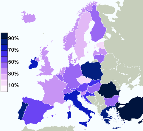 Europe belief in god 