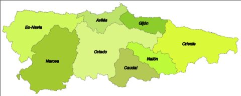 Comarcas of Asturias 2007