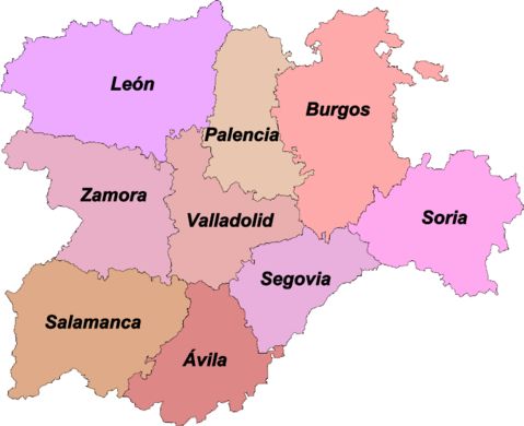 Provinces of Castile and León 2008