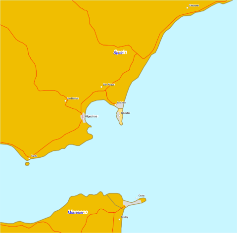 Location of Ceuta 