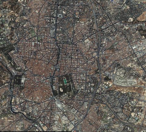 Mapa satelital de Madrid