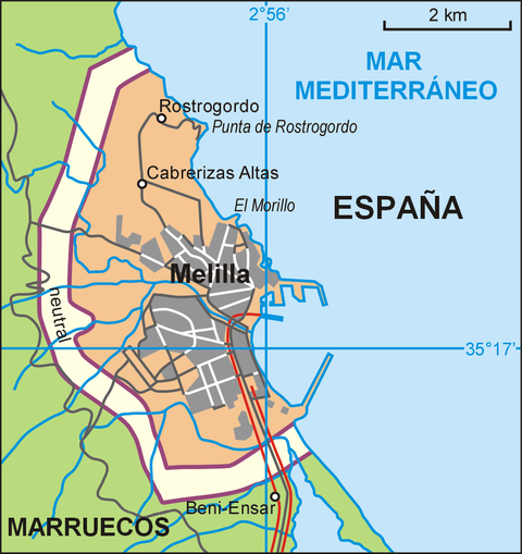 Melilla map 