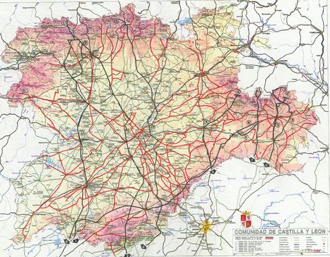 Castilla y León con sus vías pecuarias y cañadas reales