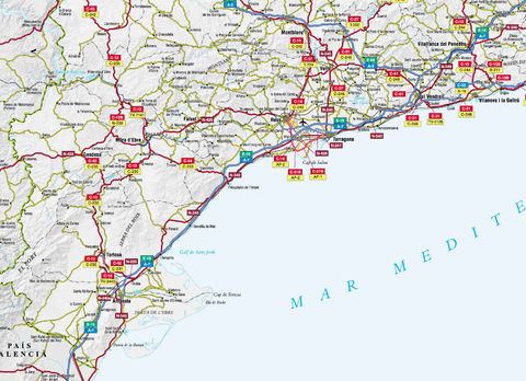 Province of Tarragona road map