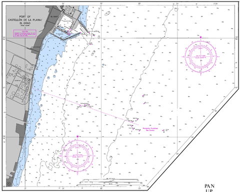 Nautical chart of the Port of Castellón de la Plana / El Grao