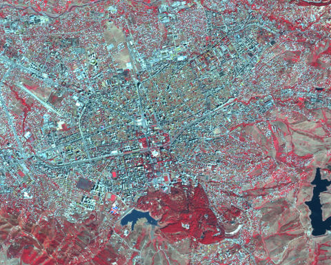 Satellite map of Tirana