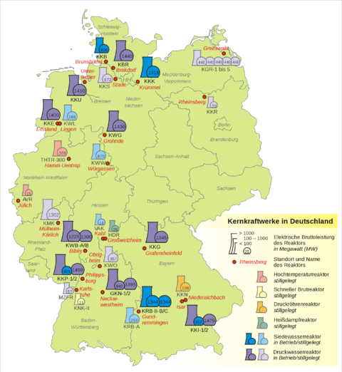 Las centrales nucleares en Alemania 