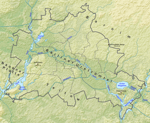 Physical map of Berlin 2010
