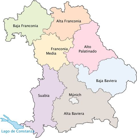 Administrative divisions of Bavaria 2009
