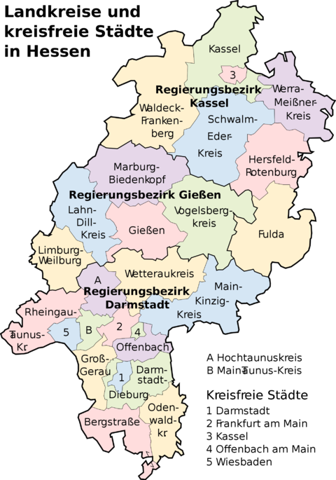 Map of Hesse 2008