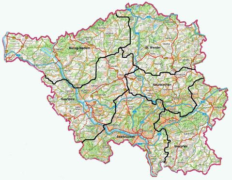 Mapa del Sarre