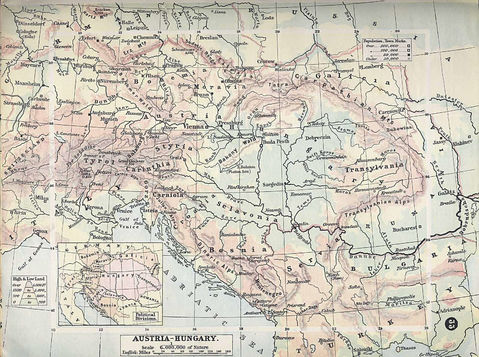 Map of Austria-Hungary 1900