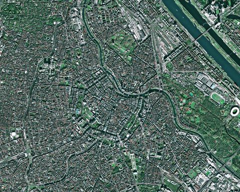 Satellite image of Vienna 