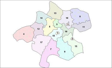 Mapa de la Alta Austria 