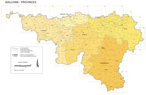 Mapa de Valonia Mapa de Valonia