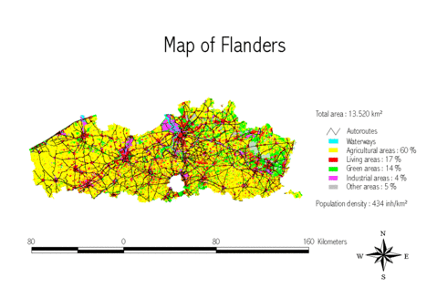 Mapa de Flandes Mapa de Flandes