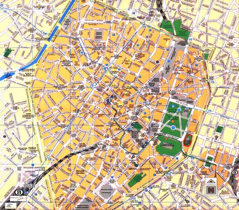 Map of the Pentagon the center of Brussels