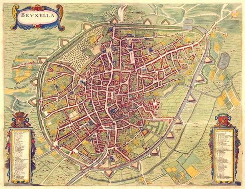 Map of Brussels 1657 Map of Brussels 1657