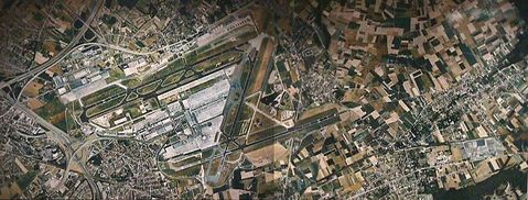 Satellite image of the Brussels Airport
