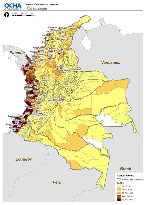 Afro-Colombian population 